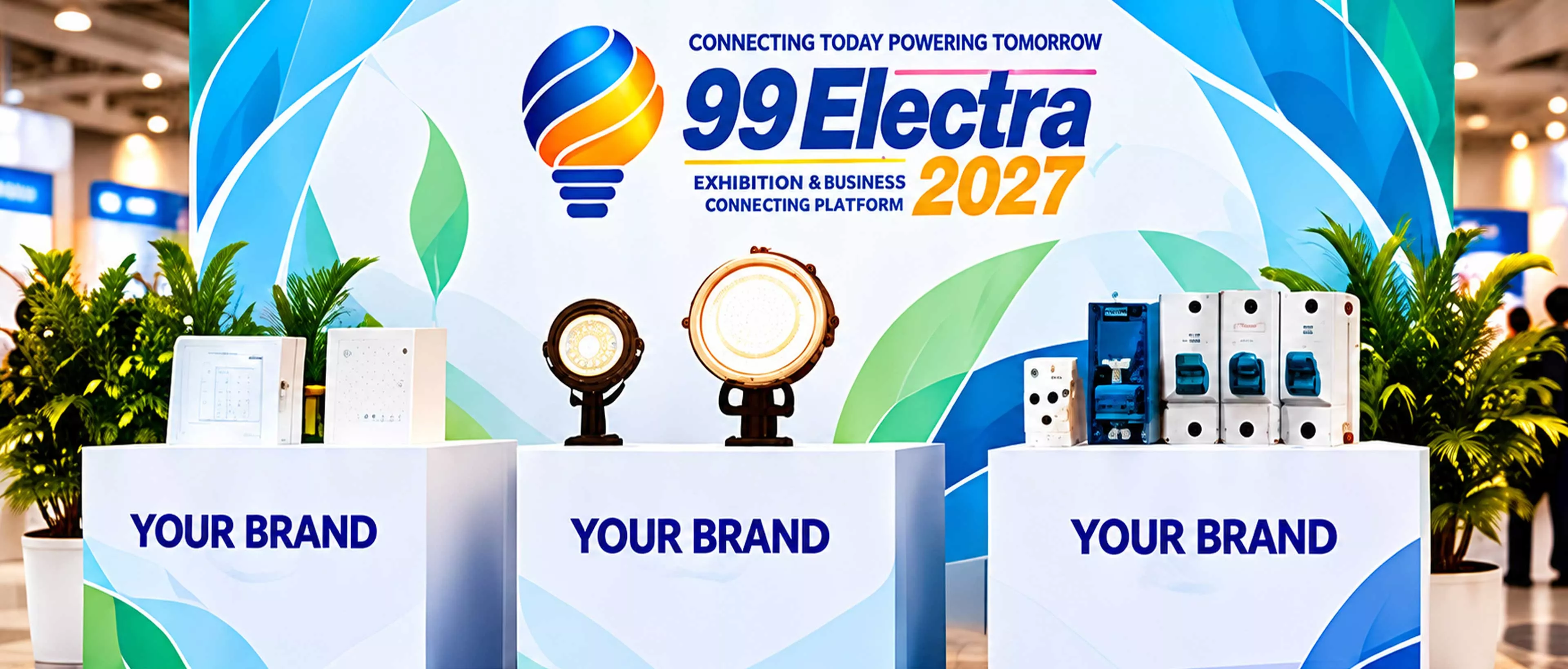 Product Display Podiums sponsorship mockup