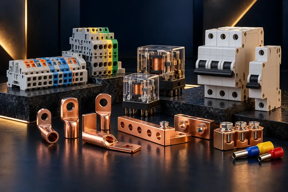 Electrical components — terminal blocks, connectors and relays