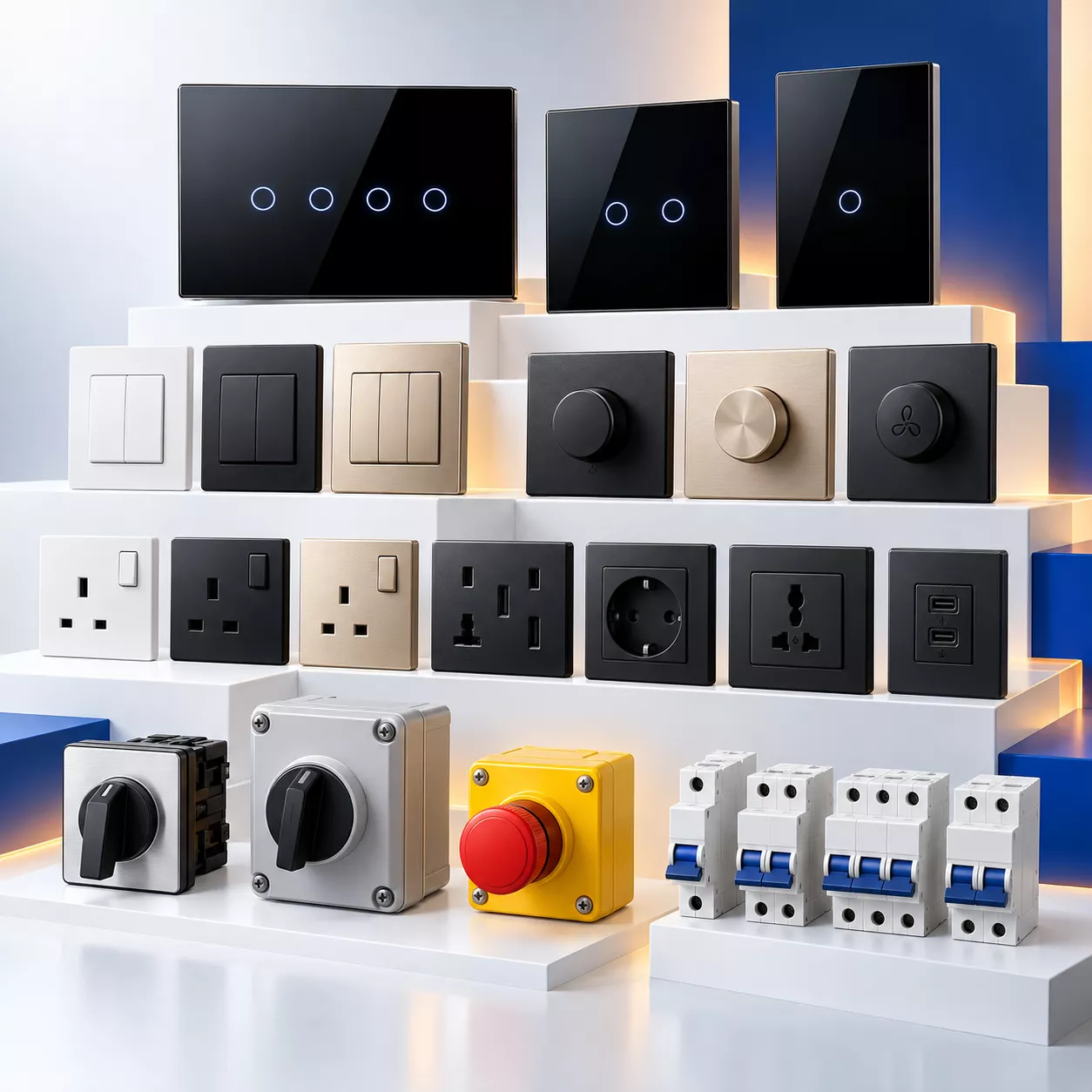 Switch products from the supplied pavilion brochure